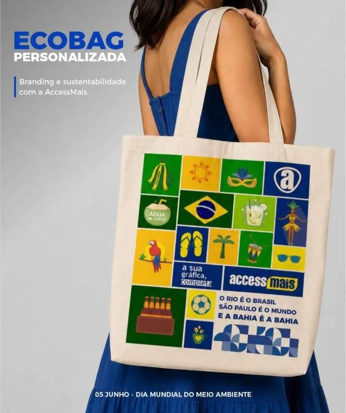 Ecobag personalizada com estampa da Bahia