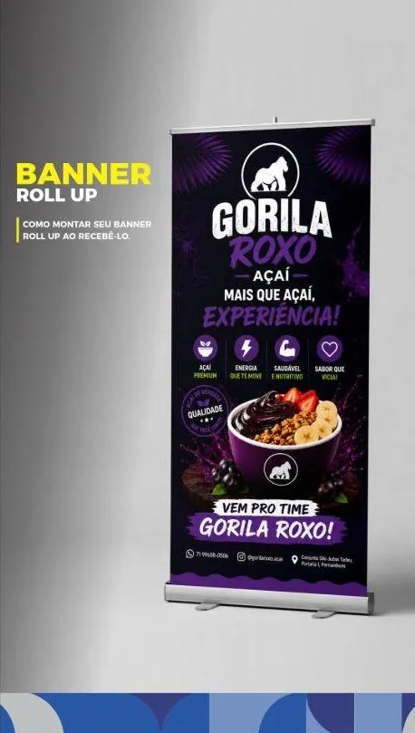 Banner roll up para açaiteria